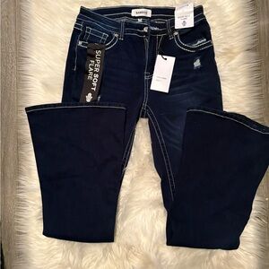 BAMBOO Navy Flare Women's Jeans